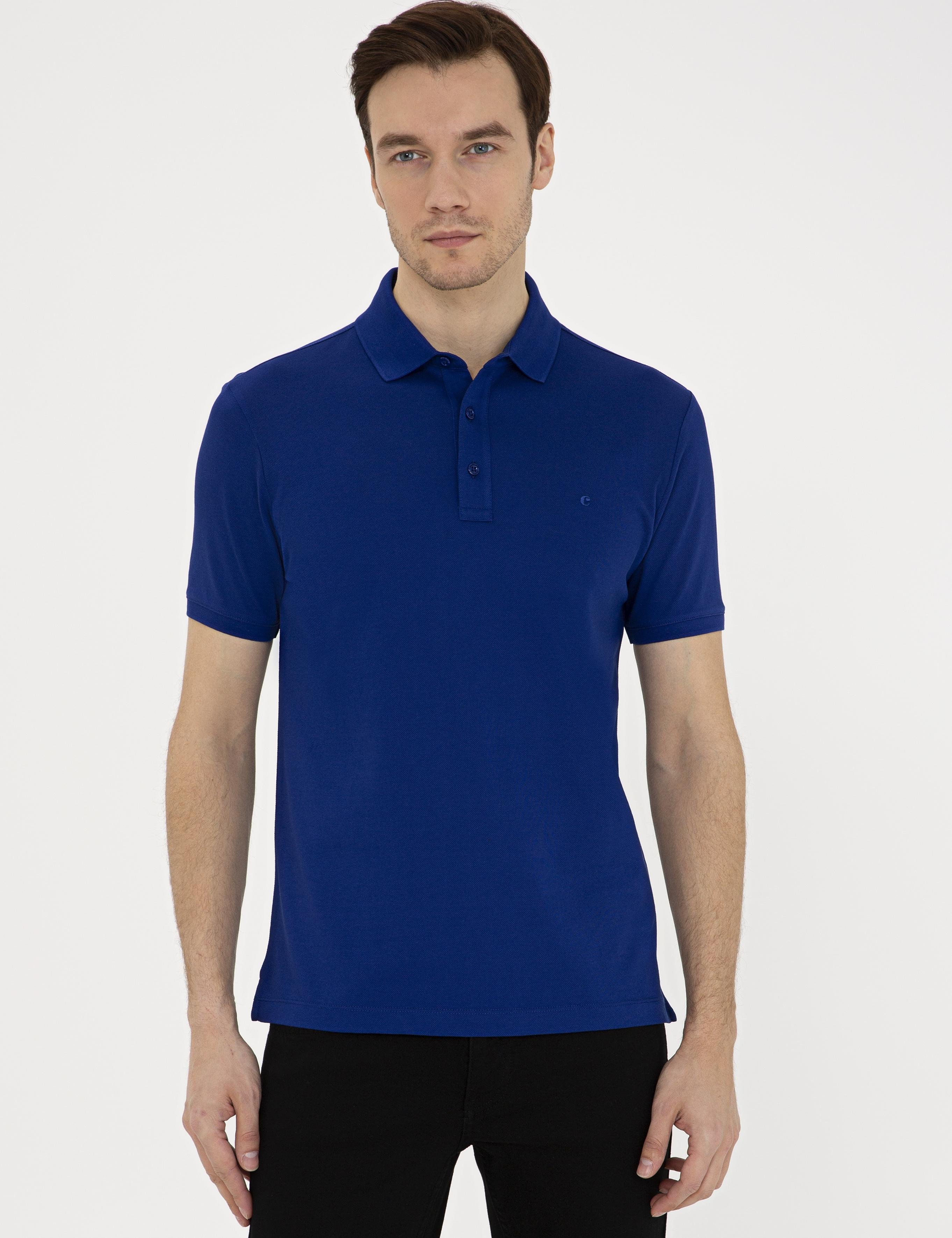 Saks Polo Yaka Slim Fit Basic T-Shirt - 50232853132