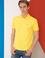 Sarı Polo Yaka Slim Fit Basic T-Shirt