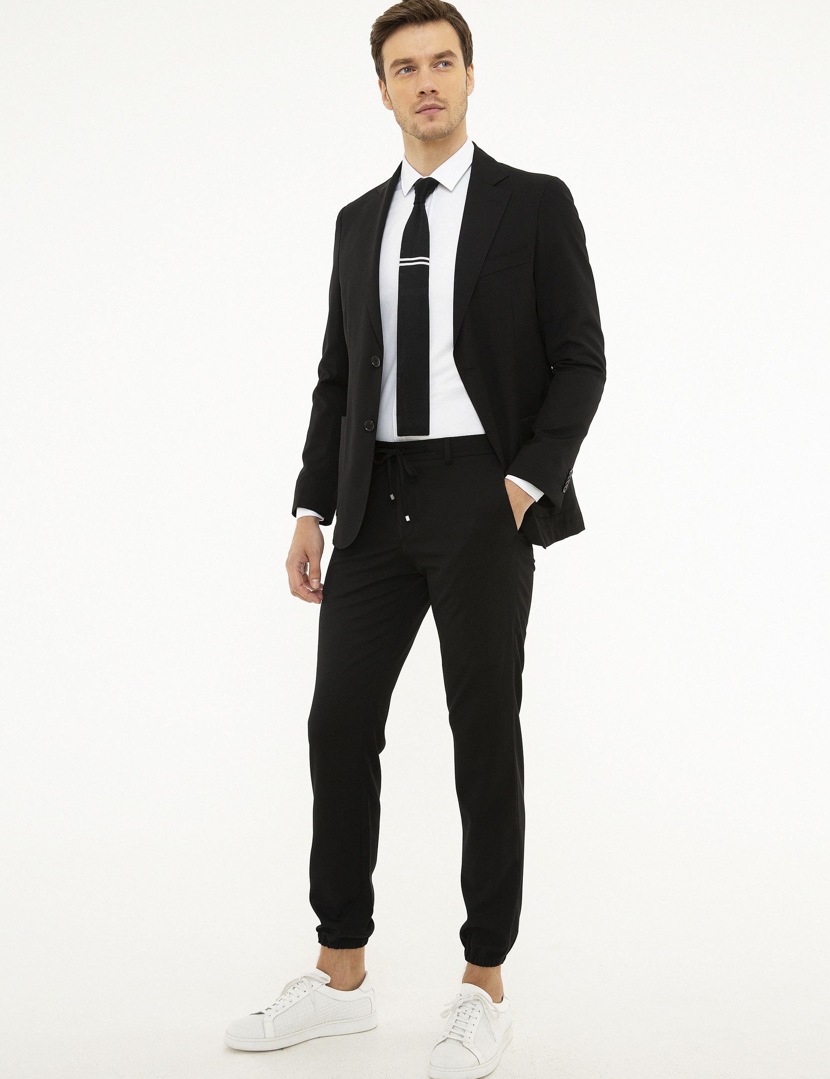 Siyah Slim Fit Takım Elbise - 50217619042