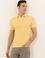 Açık Sarı Polo Yaka Slim Fit Basic T-Shirt