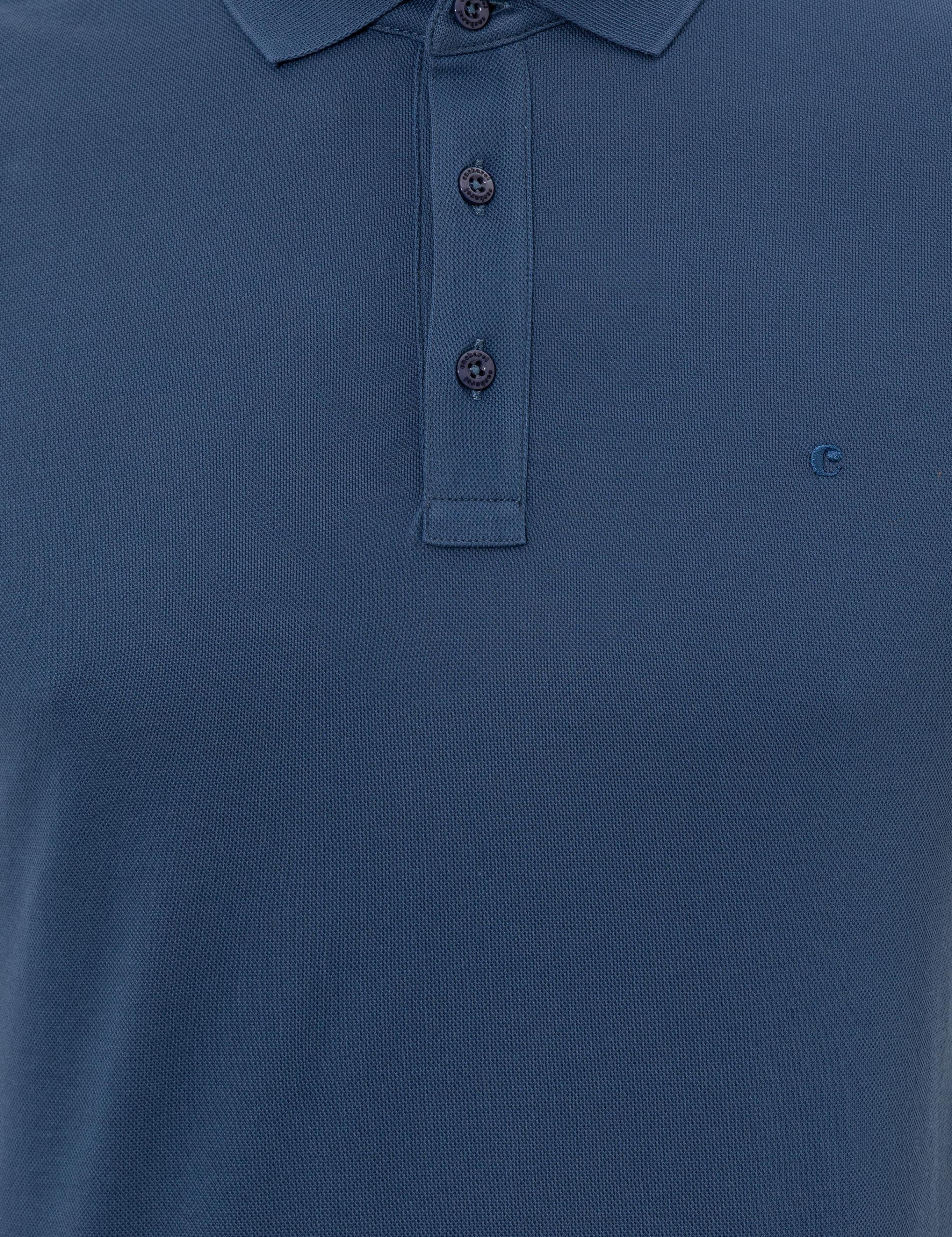 İndigo Polo Yaka Slim Fit T-Shirt