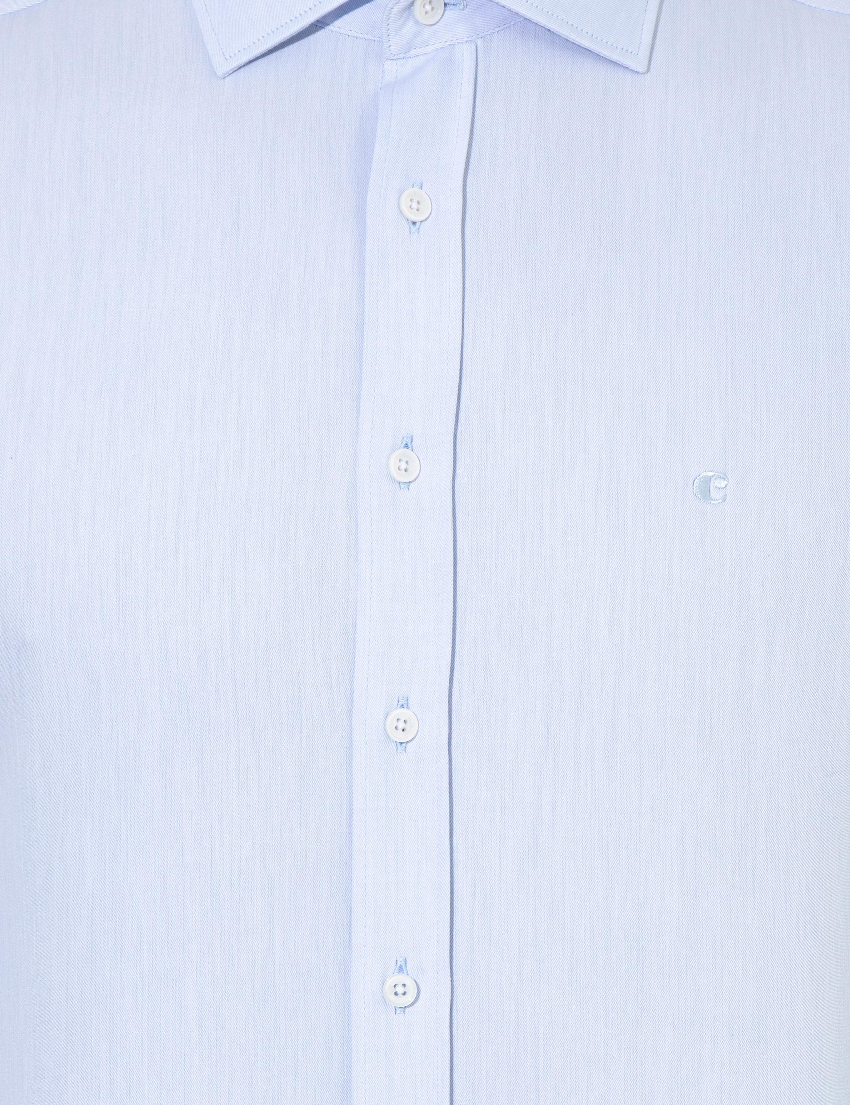 Açık Mavi Slim Fit Uzun Kollu Basic Gömlek - 50259812008