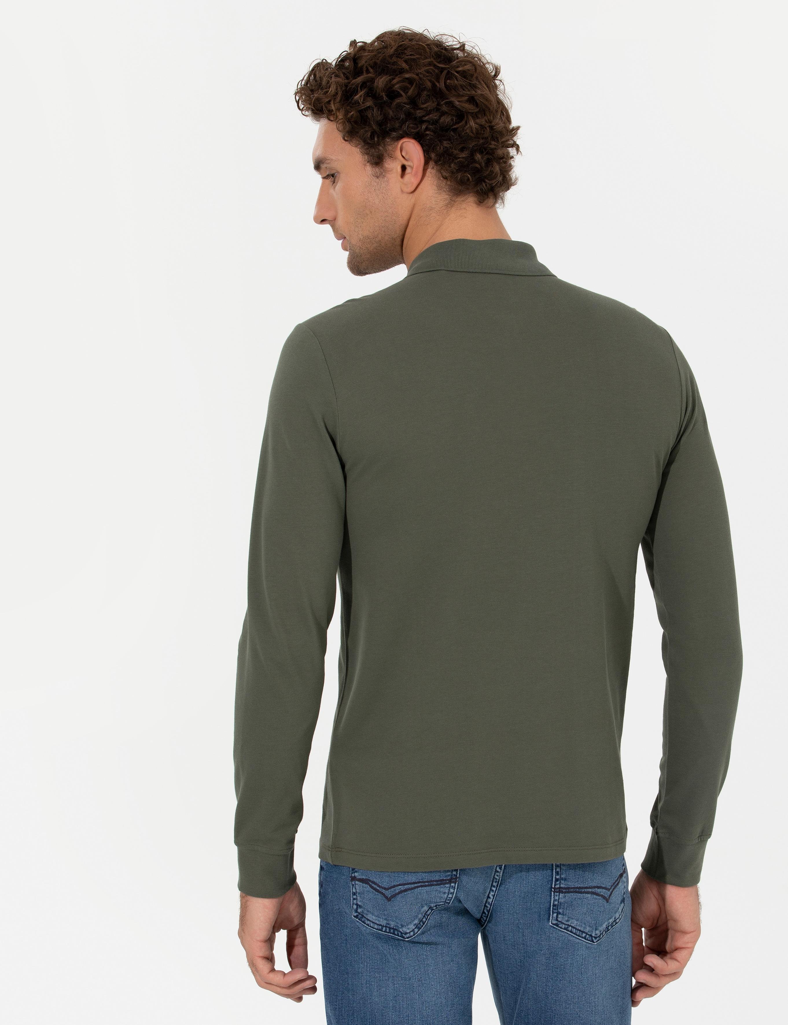 Koyu Yeşil Slim Fit Sweatshirt