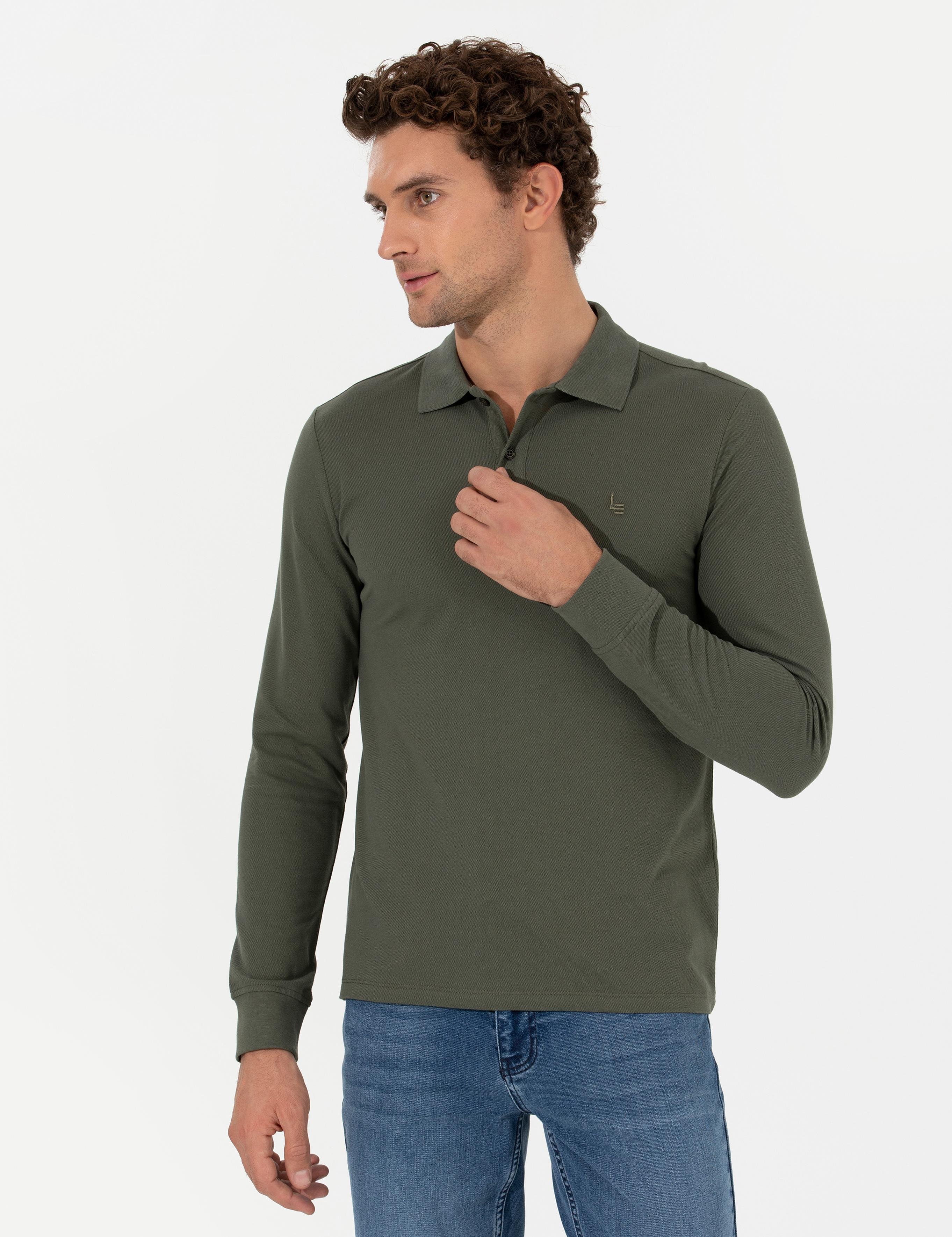 Koyu Yeşil Slim Fit Sweatshirt