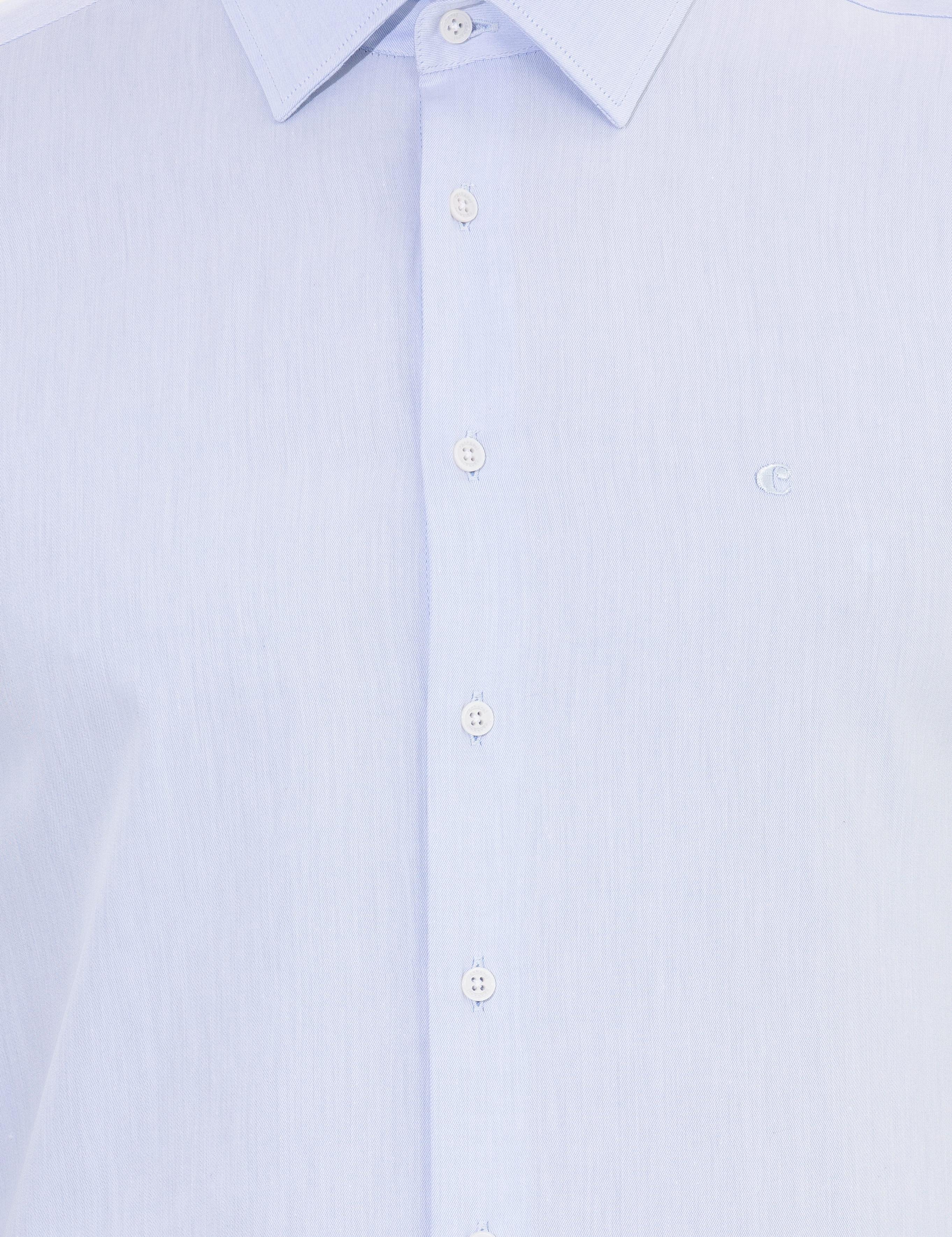 Açık Mavi Slim Fit Uzun Kollu Basic Gömlek - 50268497027