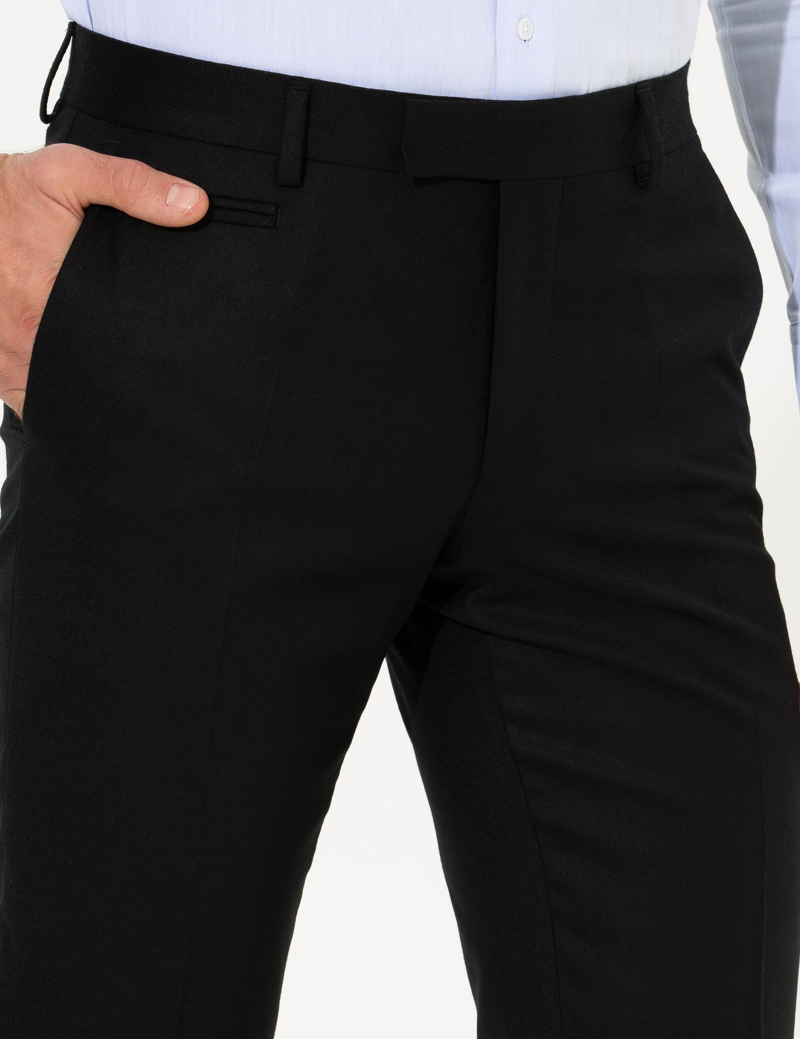 Siyah Slim Fit Kumaş Pantolon