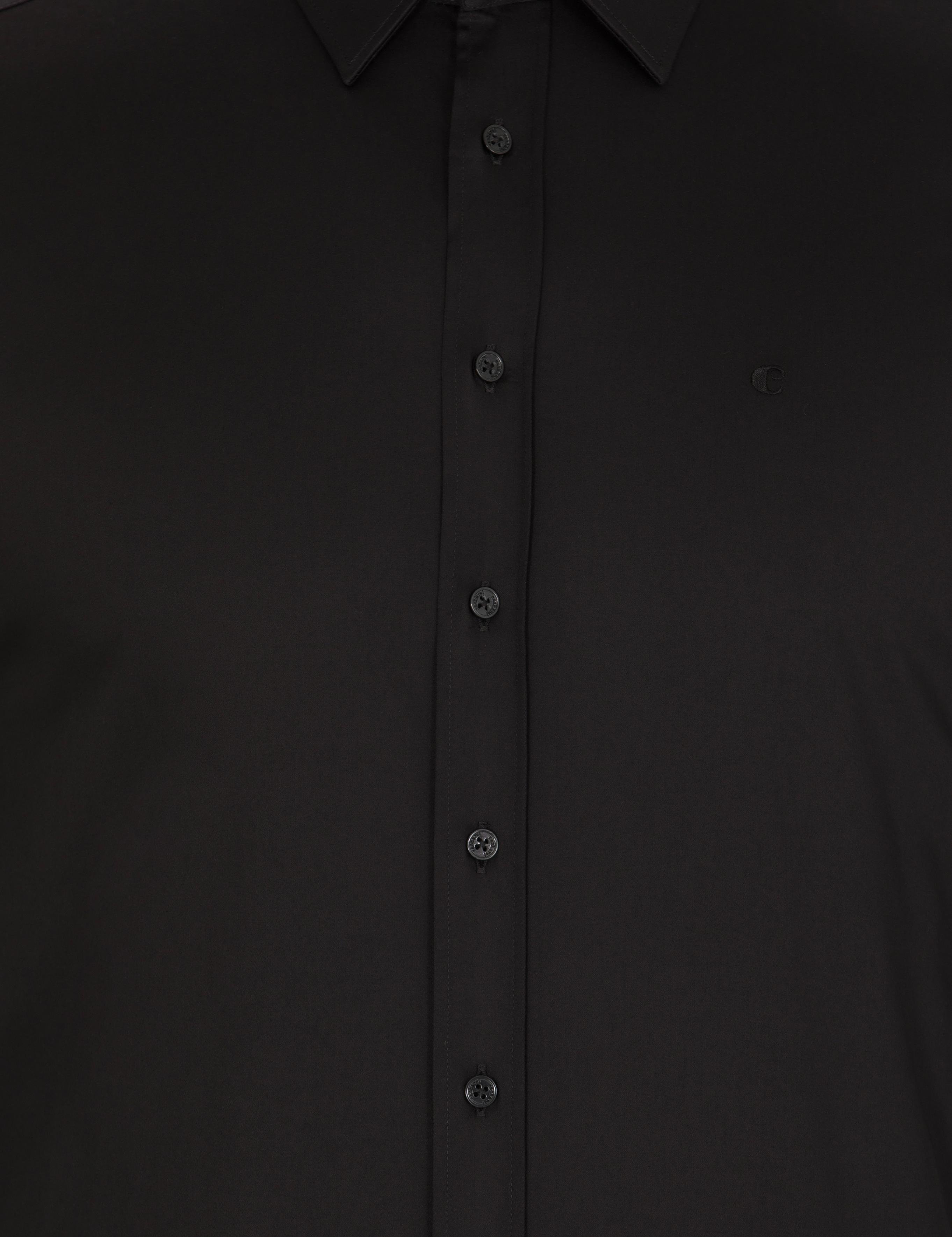 Siyah Slim Fit Uzun Kollu Basic Gömlek - 50268503072